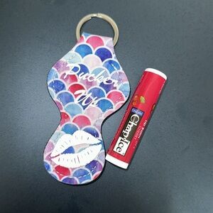 NEW Mermaid Print Neoprene Chapstick Keychain